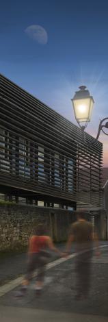 Perspective depuis la rue Saint Louis Perspective depuis la rue Saint Louis