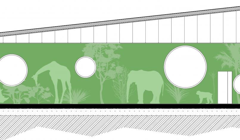 Elévation intérieure - salle de jeux Elévation intérieure - salle de jeux