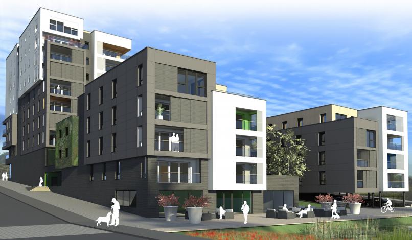 Perspective depuis la rue G. Ducrocq