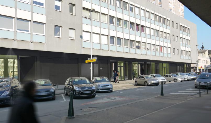 Perspective depuis la rue du vieux collège Perspective depuis la rue du vieux collège